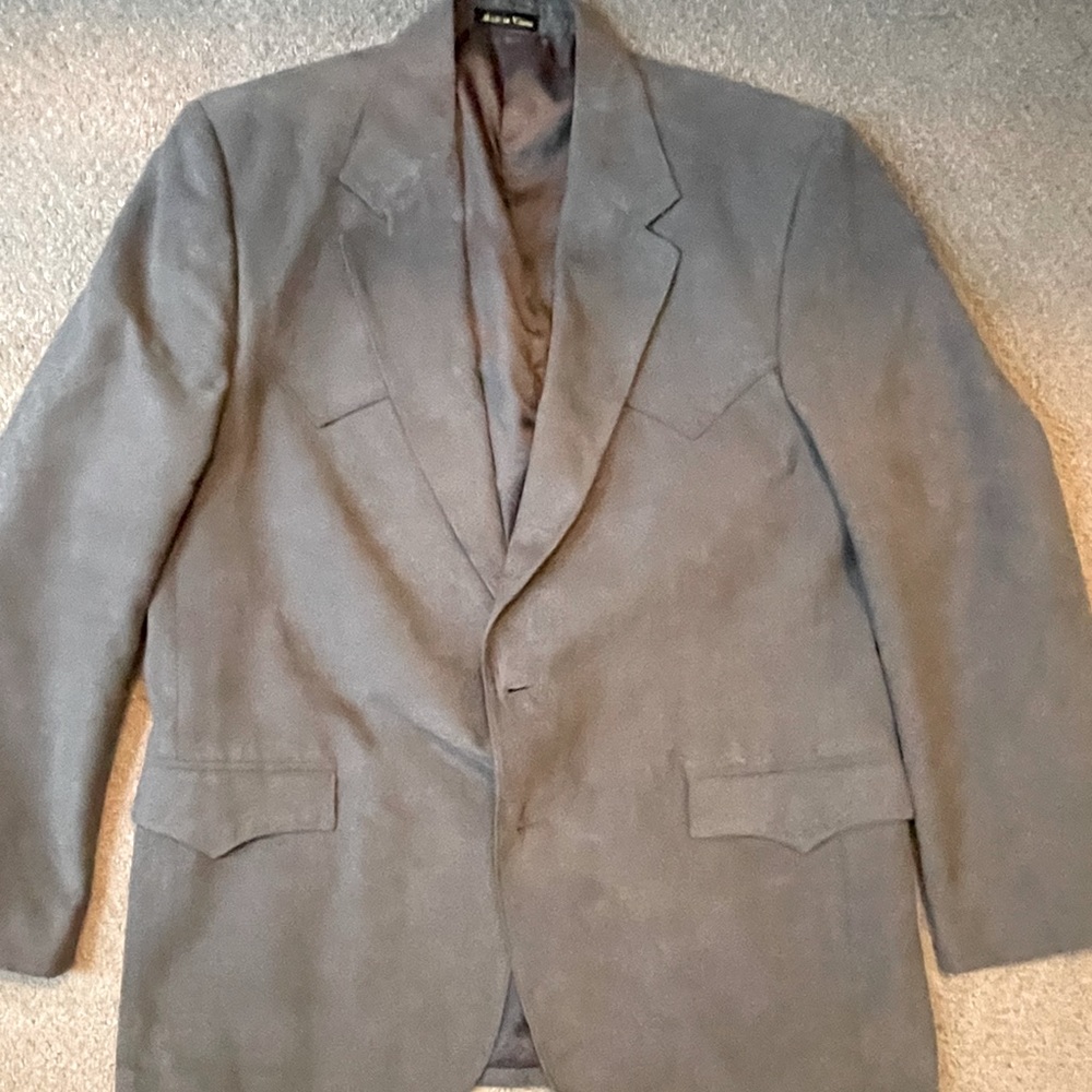 Circle S Vintage silver suede Western coat.